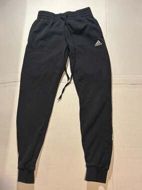 Adidas Black Jogger Sweatpants Size Youth Small 8-10